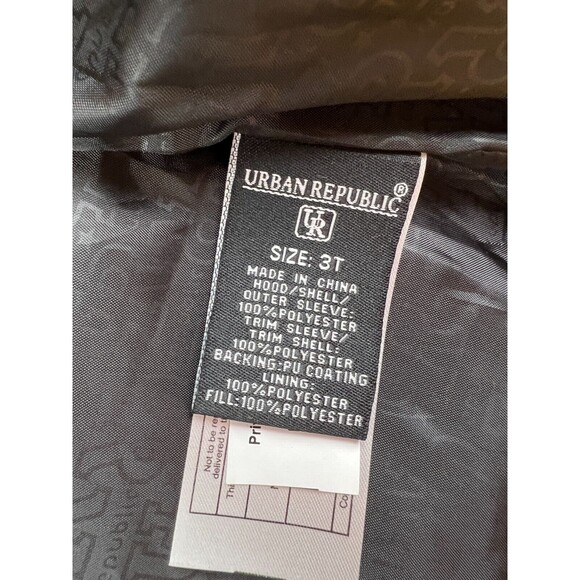 Urban Republic Outerwear Scuba Jacket Toddler 3T Navy Blue Hooded Zip Up NWT - Picture 10 of 11